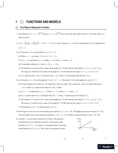 Solution Manual For Calculus: Early Transcendentals, 8th Edition - Page 1 preview image