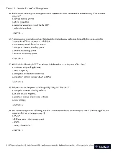 Test Bank For Cornerstones Of Cost Management, 3rd Edition - Page 12 preview image