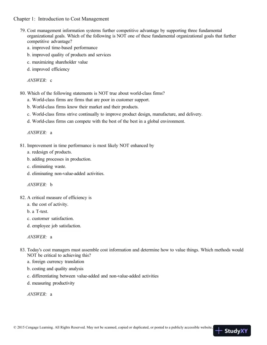 Test Bank For Cornerstones Of Cost Management, 3rd Edition, page 15