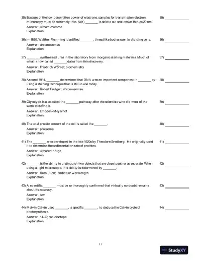 The World Of The Cell, 7th Edition Test Bank - Page 12 preview image