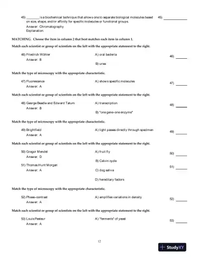 The World Of The Cell, 7th Edition Test Bank - Page 13 preview image