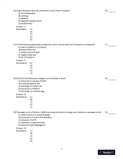 The World Of The Cell, 7th Edition Test Bank - Page 5 preview image