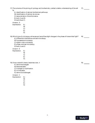 The World Of The Cell, 7th Edition Test Bank - Page 7 preview image