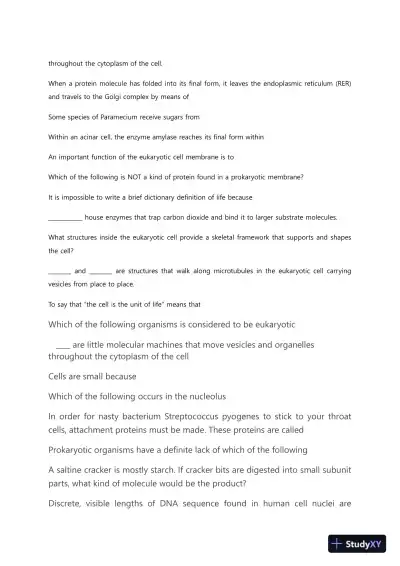 Liberty University BIOL 101 Quiz 4 Complete Solution Correct Answer Key - Page 3 preview image