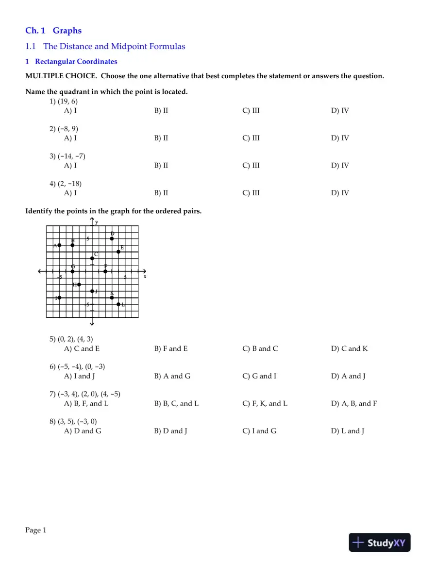 Test Bank for Precalculus , 10th Edition, page 3