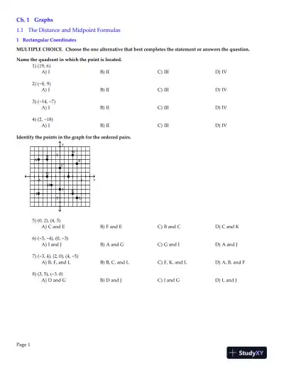 Test Bank for Precalculus , 10th Edition - Page 3 preview image