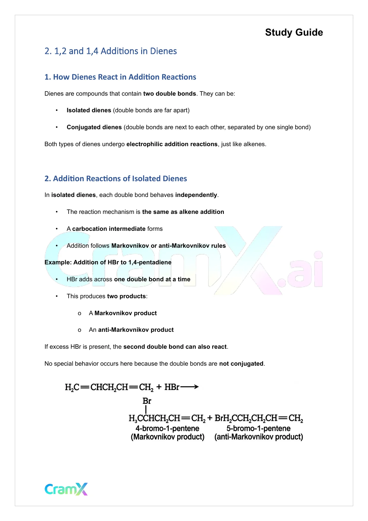 Organic Chemistry I - Conjugated Dienes - Page 3 preview image