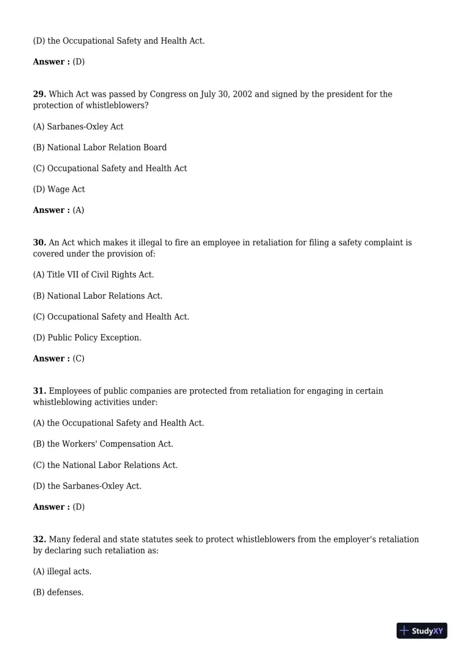 Employment And Labor Law, 9th Edition Test Bank, page 23