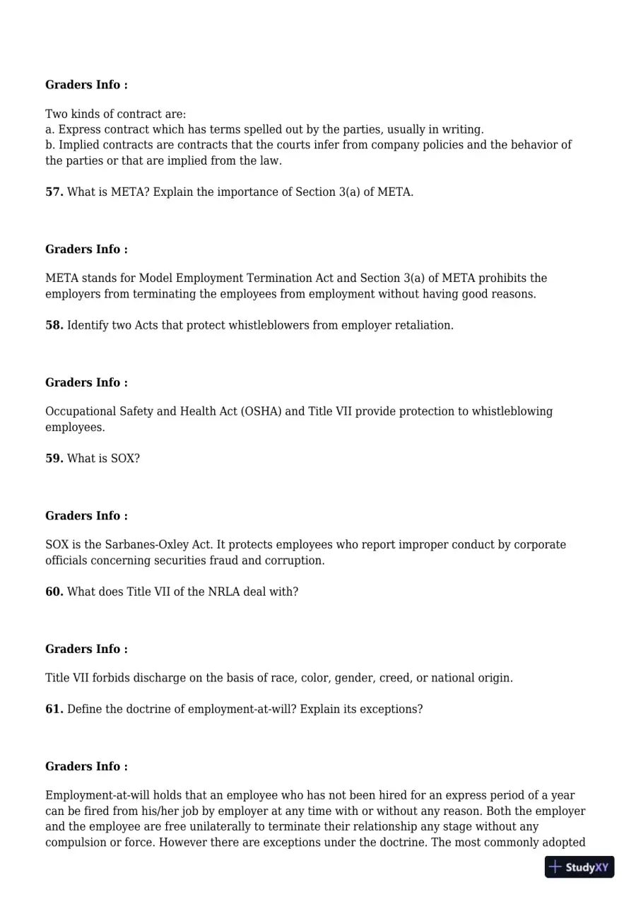 Employment And Labor Law, 9th Edition Test Bank, page 30