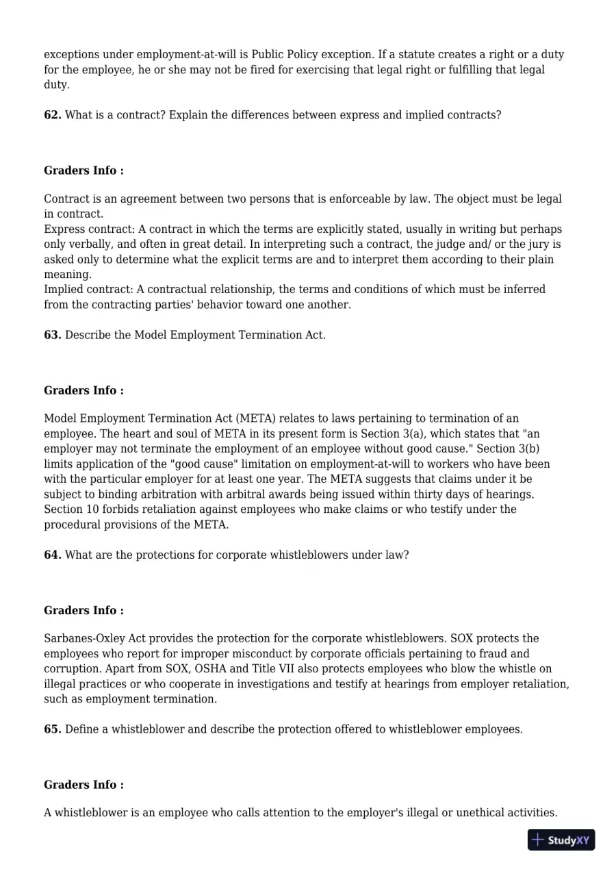 Employment And Labor Law, 9th Edition Test Bank, page 31