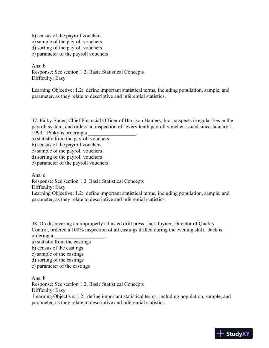 Business Statistics: for Contemporary Decision Making, 7th Edition Test Bank, page 12