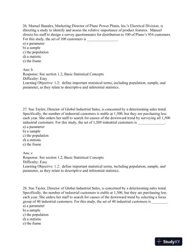 Business Statistics: for Contemporary Decision Making, 7th Edition Test Bank - Page 8 preview image