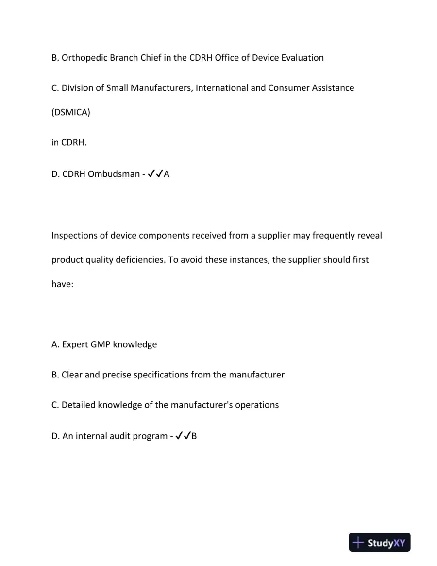 2024 DEVICE Clinical Analysis RAC Exam With Answers (187 Solved Questions), page 16