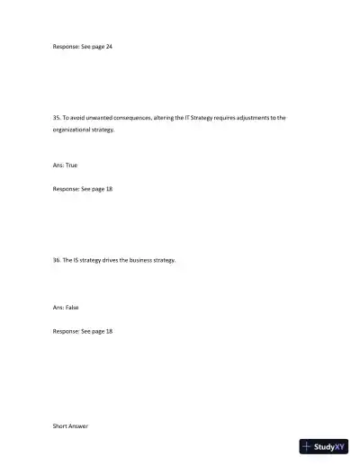 Test Bank for Managing and Using Information Systems: A Strategic Approach, 7th Edition (Chapters 1-13) - Page 28 preview image