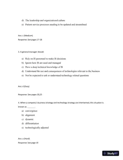 Test Bank for Managing and Using Information Systems: A Strategic Approach, 7th Edition (Chapters 1-13) - Page 8 preview image
