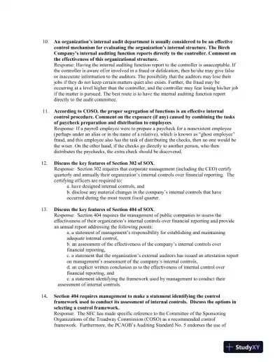 Information Technology Auditing, 4th Edition Solution Manual - Page 8 preview image