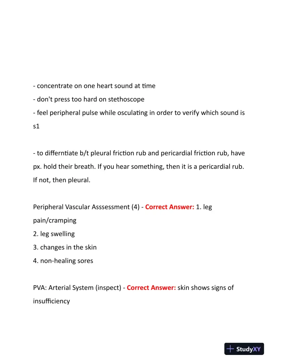 2023-2024 NURS507 Cardiovascular Study Guide With Answers (201 Solved Questions), page 10