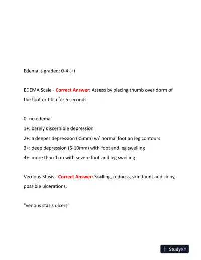 2023-2024 NURS507 Cardiovascular Study Guide With Answers (201 Solved Questions) - Page 13 preview image