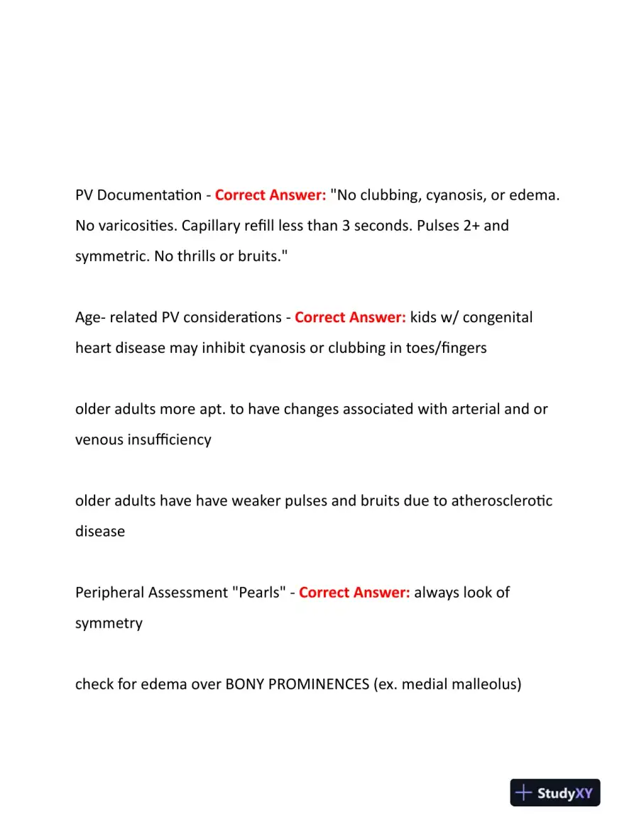 2023-2024 NURS507 Cardiovascular Study Guide With Answers (201 Solved Questions), page 16