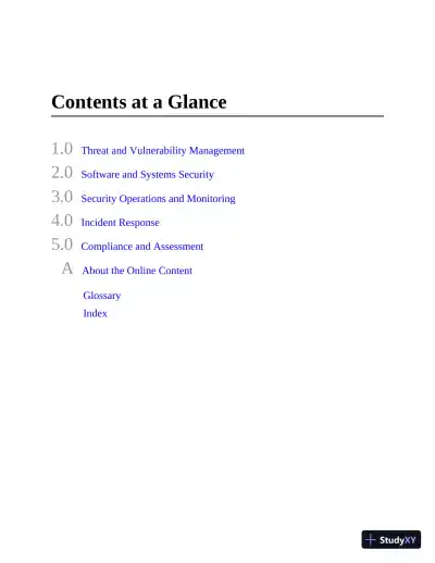 CompTIA CySA+ Cybersecurity Analyst Certification Passport Exam CS0-002 (2021) - Page 10 preview image