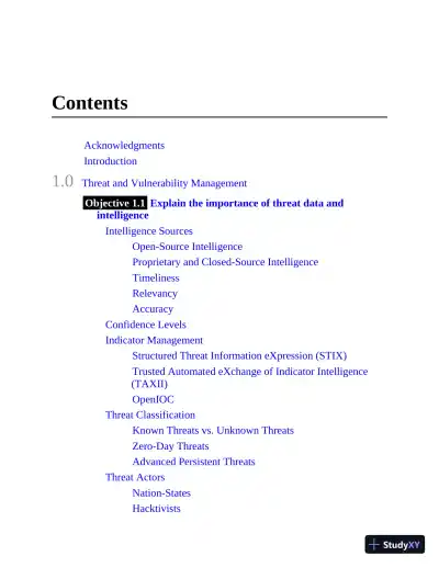 CompTIA CySA+ Cybersecurity Analyst Certification Passport Exam CS0-002 (2021) - Page 11 preview image