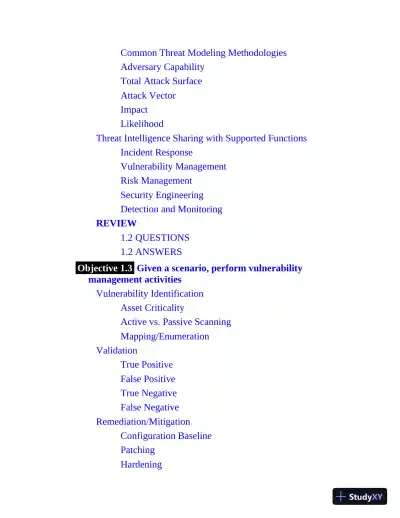 CompTIA CySA+ Cybersecurity Analyst Certification Passport Exam CS0-002 (2021) - Page 13 preview image