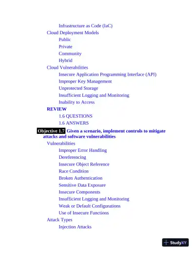 CompTIA CySA+ Cybersecurity Analyst Certification Passport Exam CS0-002 (2021) - Page 16 preview image