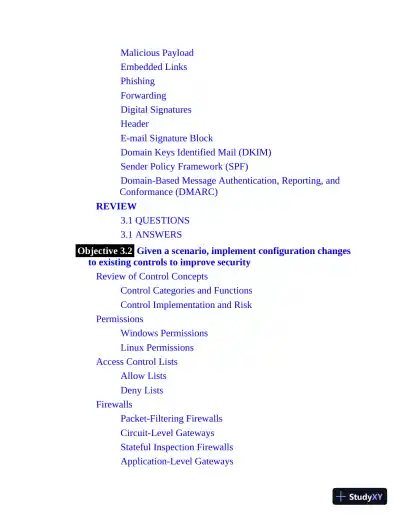 CompTIA CySA+ Cybersecurity Analyst Certification Passport Exam CS0-002 (2021) - Page 21 preview image