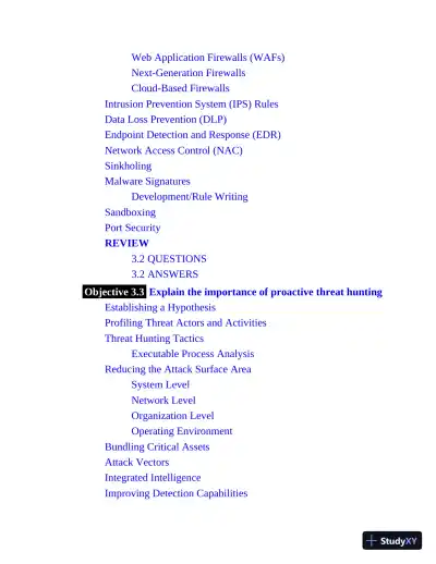 CompTIA CySA+ Cybersecurity Analyst Certification Passport Exam CS0-002 (2021) - Page 22 preview image