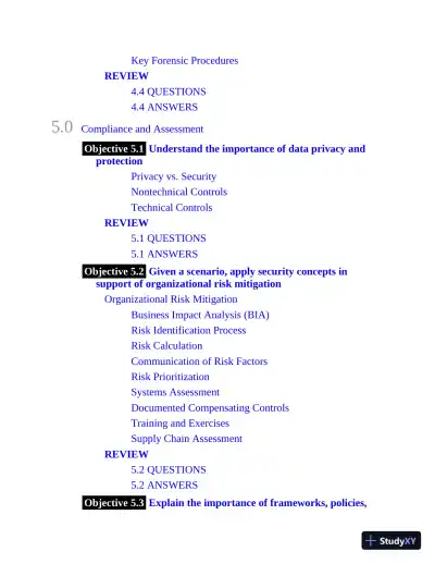 CompTIA CySA+ Cybersecurity Analyst Certification Passport Exam CS0-002 (2021) - Page 25 preview image