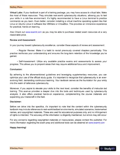 CompTIA CySA+ Practice Tests: Exam CS0-003 (2023) - Page 10 preview image