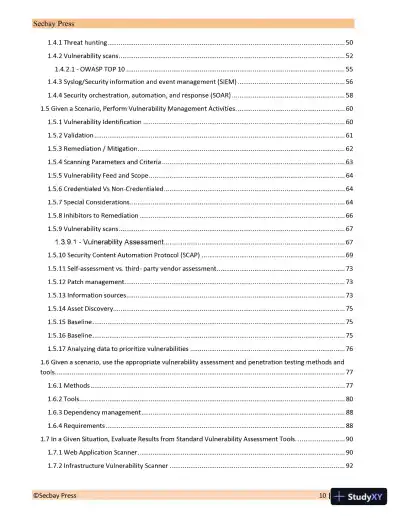 CompTIA CySA+ Practice Tests: Exam CS0-003 (2023) - Page 12 preview image