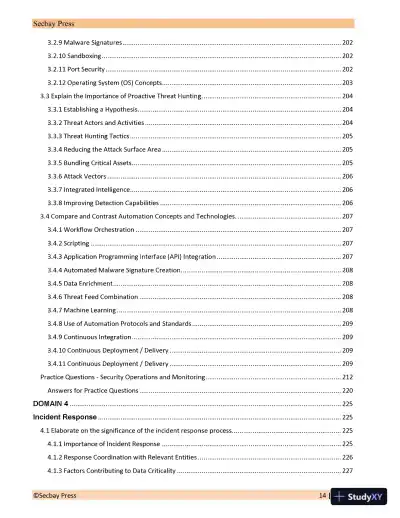 CompTIA CySA+ Practice Tests: Exam CS0-003 (2023) - Page 16 preview image