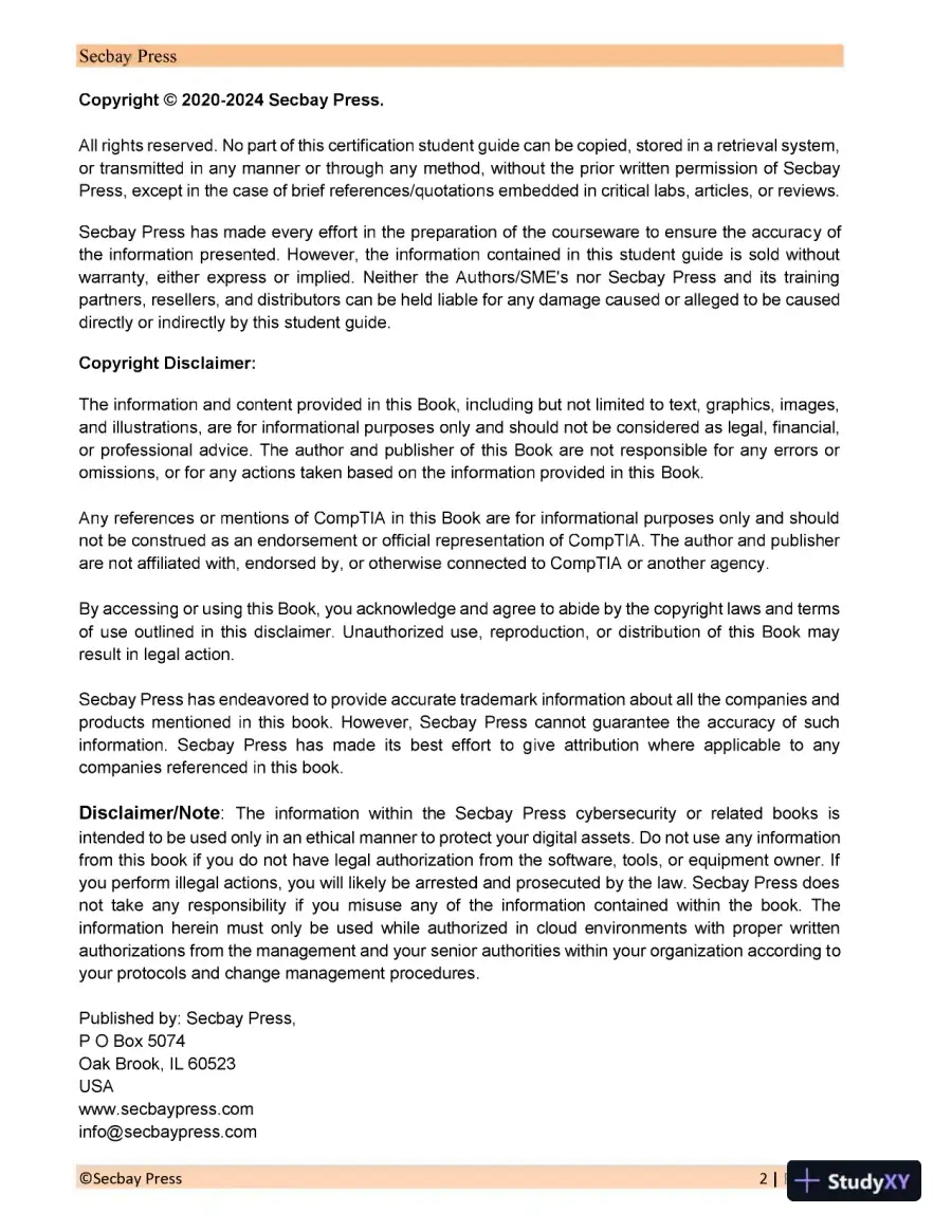CompTIA CySA+ Practice Tests: Exam CS0-003 (2023), page 4