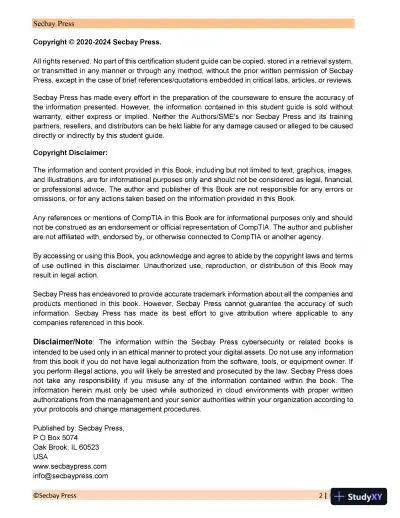 CompTIA CySA+ Practice Tests: Exam CS0-003 (2023) - Page 4 preview image