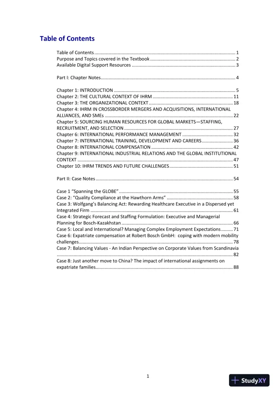 International Human Resource Management, 6th Edition Class Notes, page 3