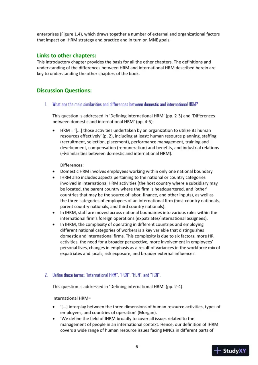 International Human Resource Management, 6th Edition Class Notes, page 8