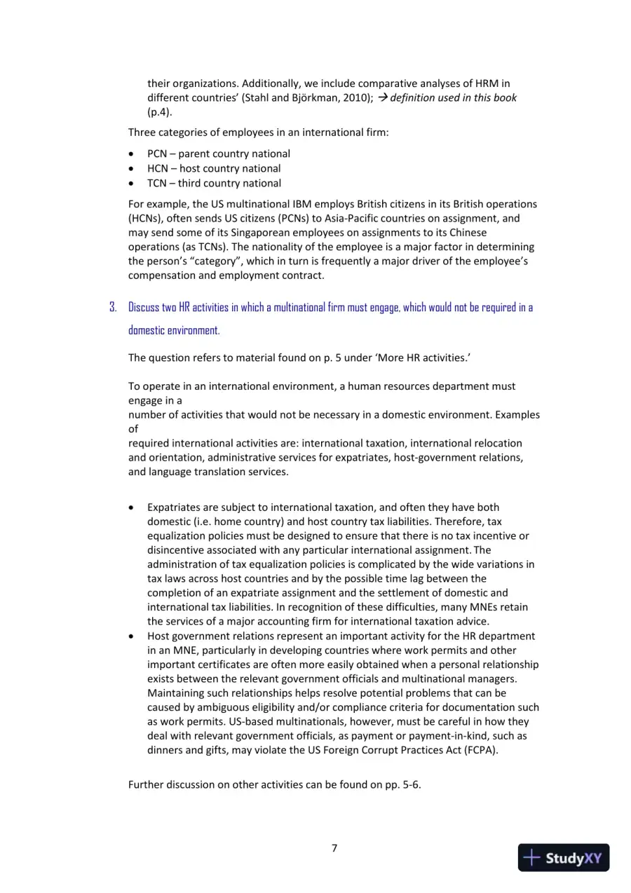 International Human Resource Management, 6th Edition Class Notes, page 9