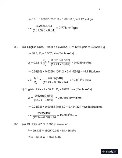 Heating, Ventilating and Air Conditioning Analysis and Design , 6th Edition Solution Manual - Page 11 preview image