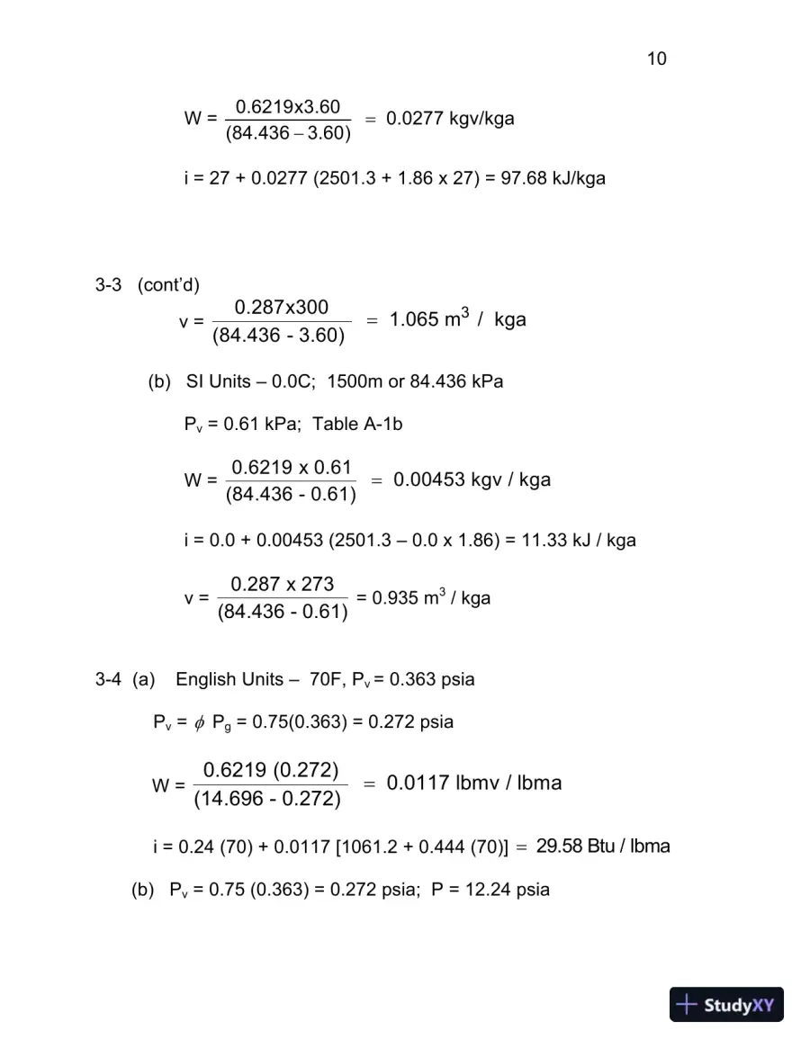 Heating, Ventilating and Air Conditioning Analysis and Design , 6th Edition Solution Manual, page 12