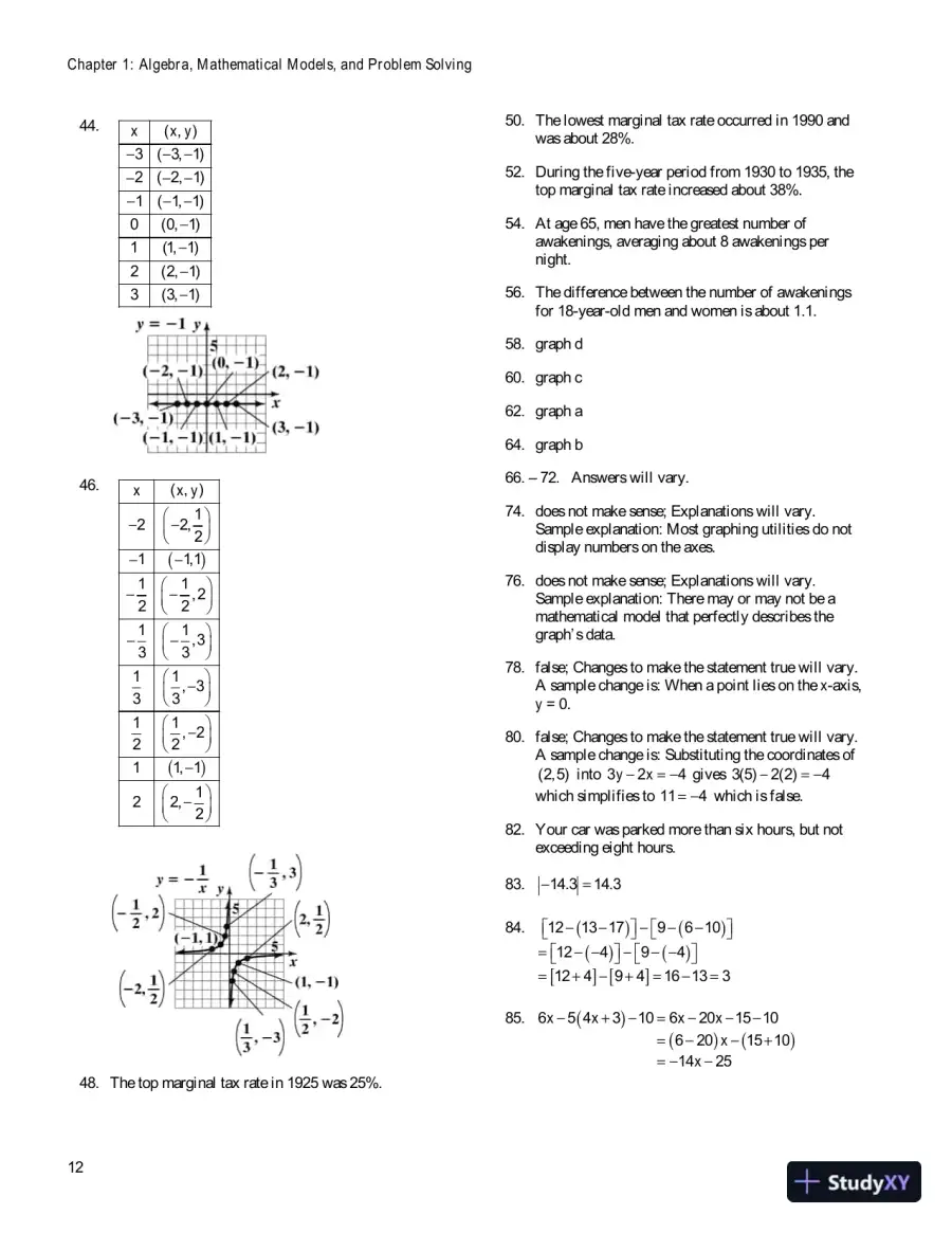 Solution Manual For Intermediate Algebra For College Students, 6th Edition, page 13