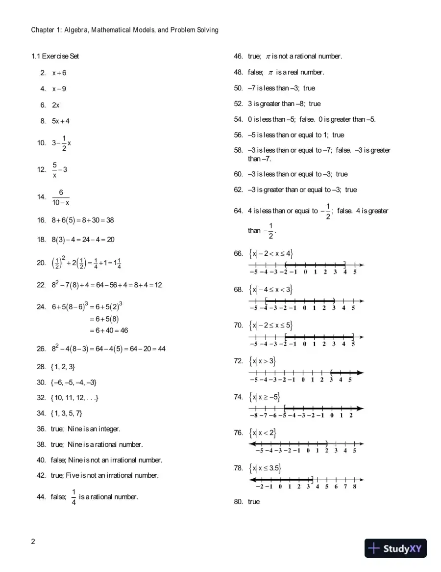 Solution Manual For Intermediate Algebra For College Students, 6th Edition, page 3