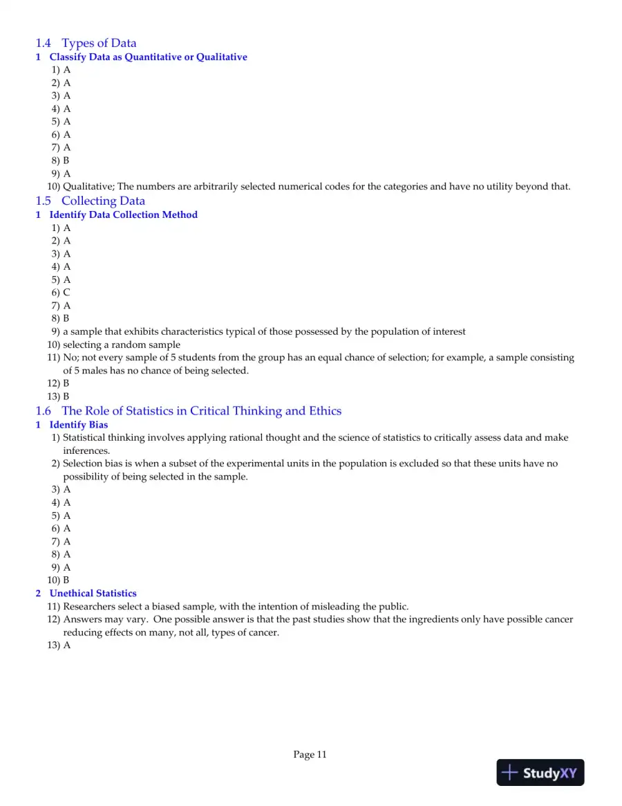 Statistics, 12th Edition Test Bank, page 12