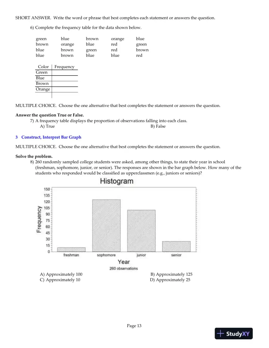 Statistics, 12th Edition Test Bank, page 14