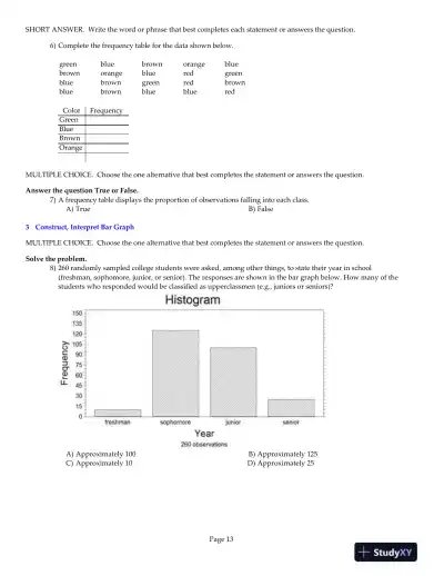 Statistics, 12th Edition Test Bank - Page 14 preview image