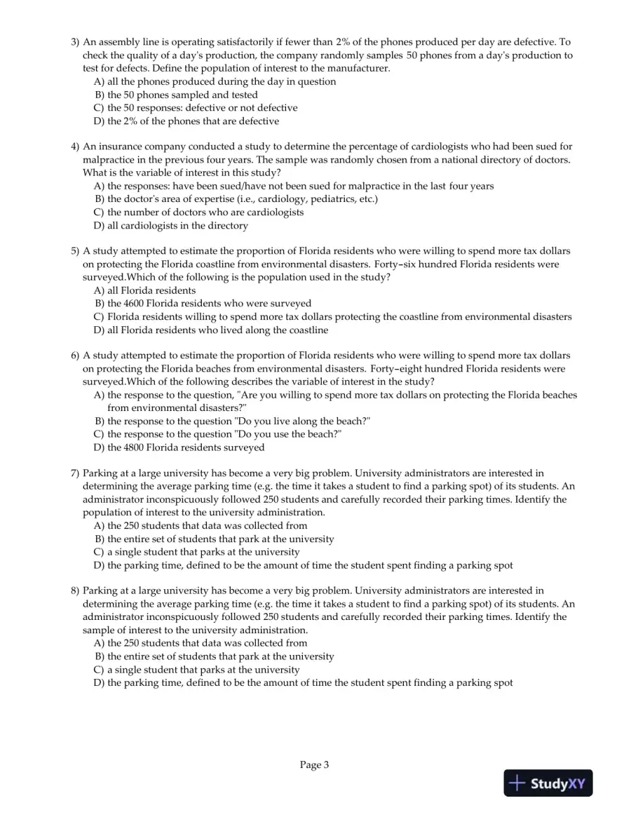 Statistics, 12th Edition Test Bank, page 4
