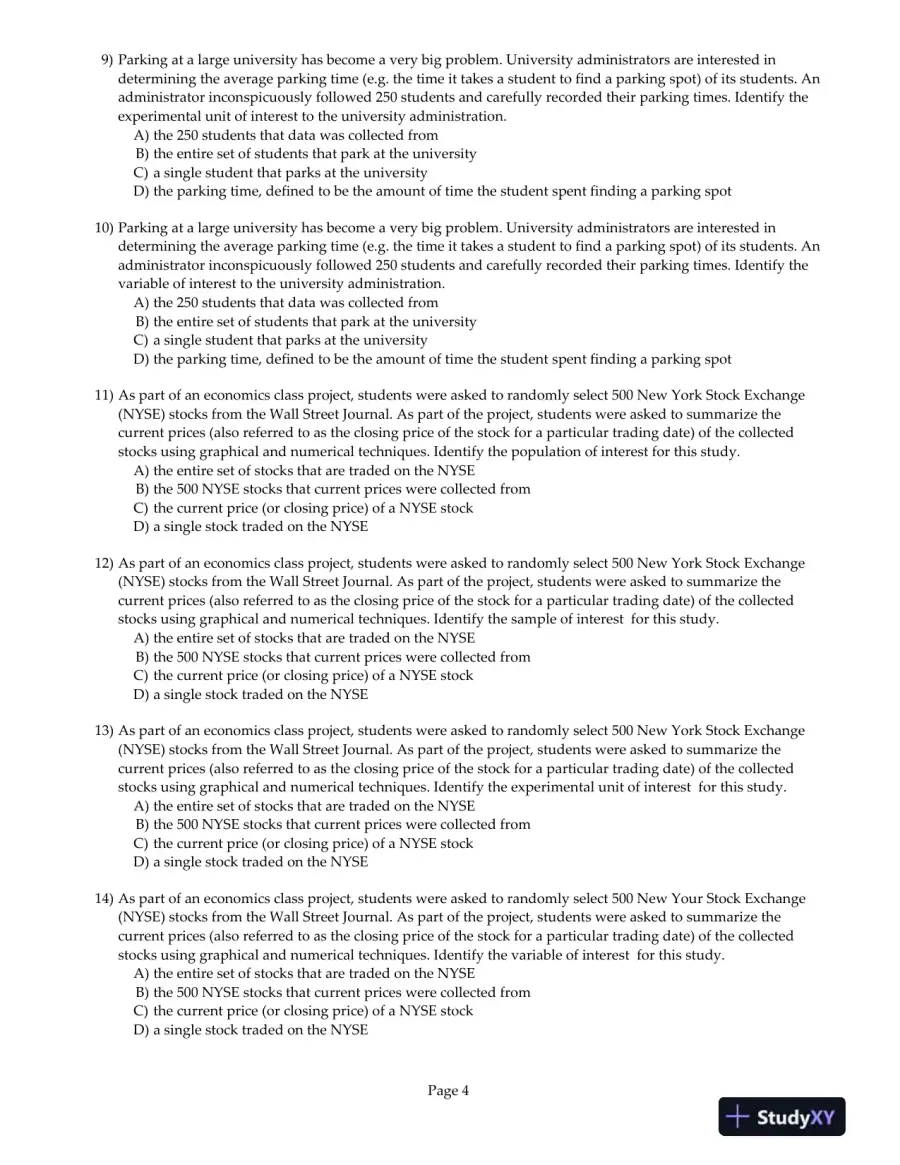Statistics, 12th Edition Test Bank, page 5