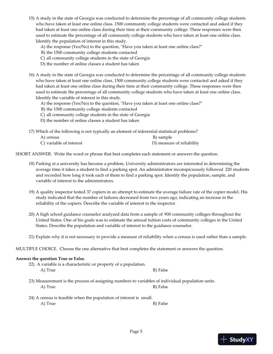 Statistics, 12th Edition Test Bank, page 6