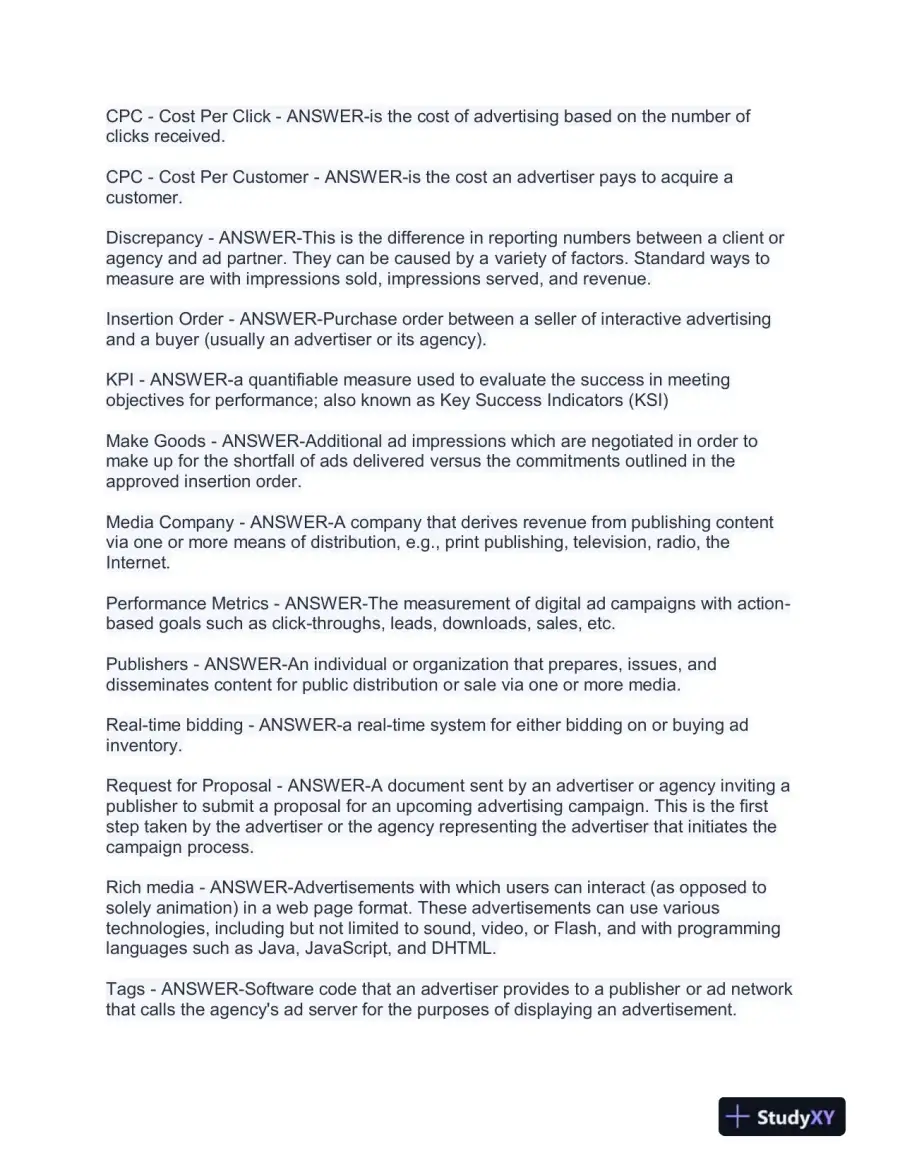 IAB Marketing Practice Exam With Answers (121 Solved Questions), page 3