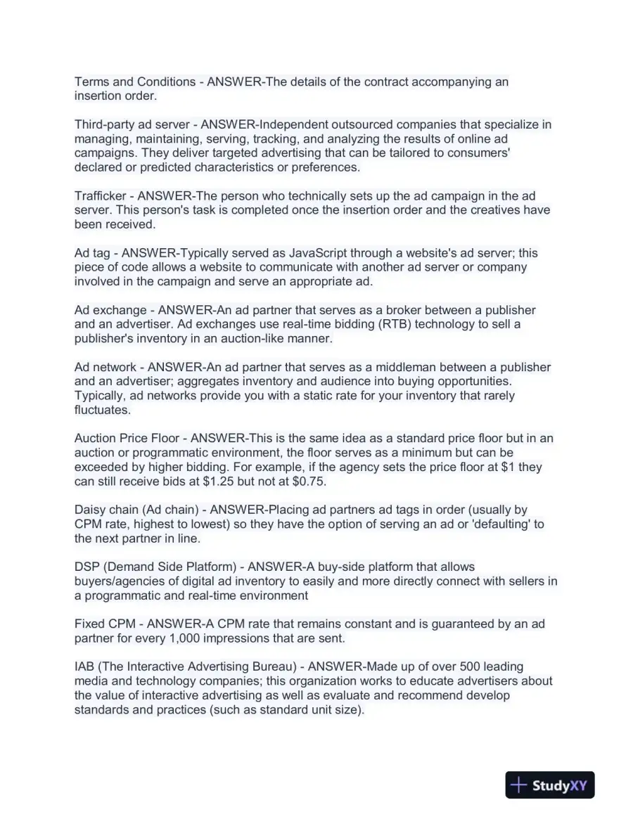IAB Marketing Practice Exam With Answers (121 Solved Questions), page 4